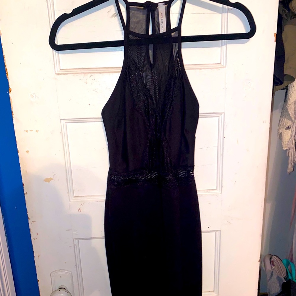 Black mini dress